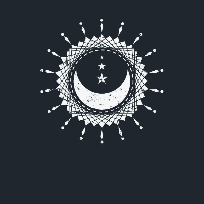 Moon with Shapes Night Sky Globe