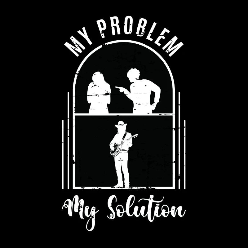Banjo Player My Problem My Solution Pictogram Mom