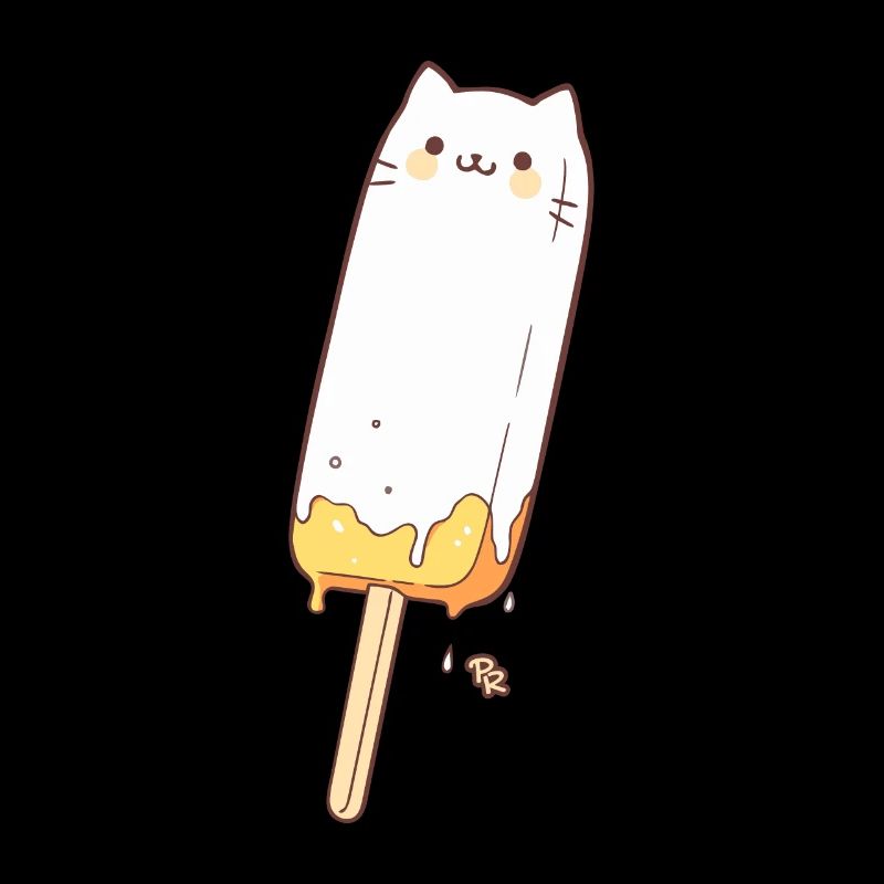 Un chat popsicle mignon