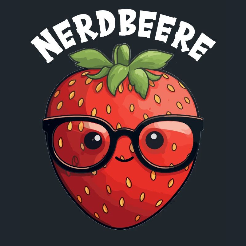 Nerdbeere Junge Mädchen Nerdy Nerd Erdbeere