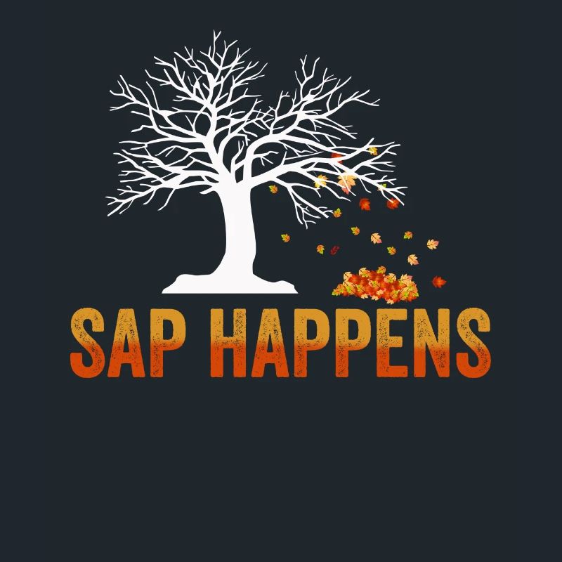 Maple Syrup Tree Tapping Funny Autumn