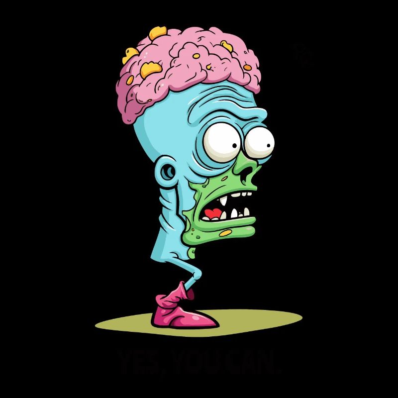 Yes, you can: One-legged brain zombie head