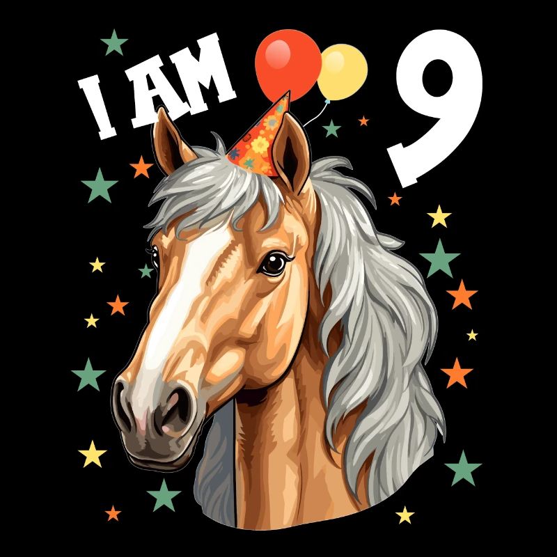 J’ai 9 ans Chevaux Cheval 9e anniversaire