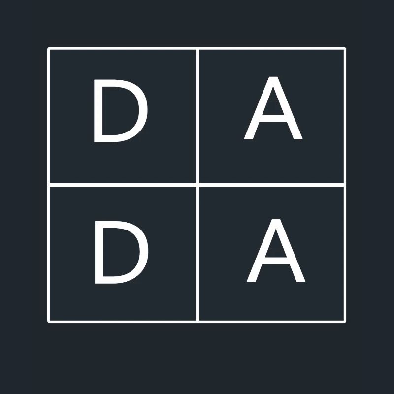 D A D A Dad Father Cute Square Box Letter Print