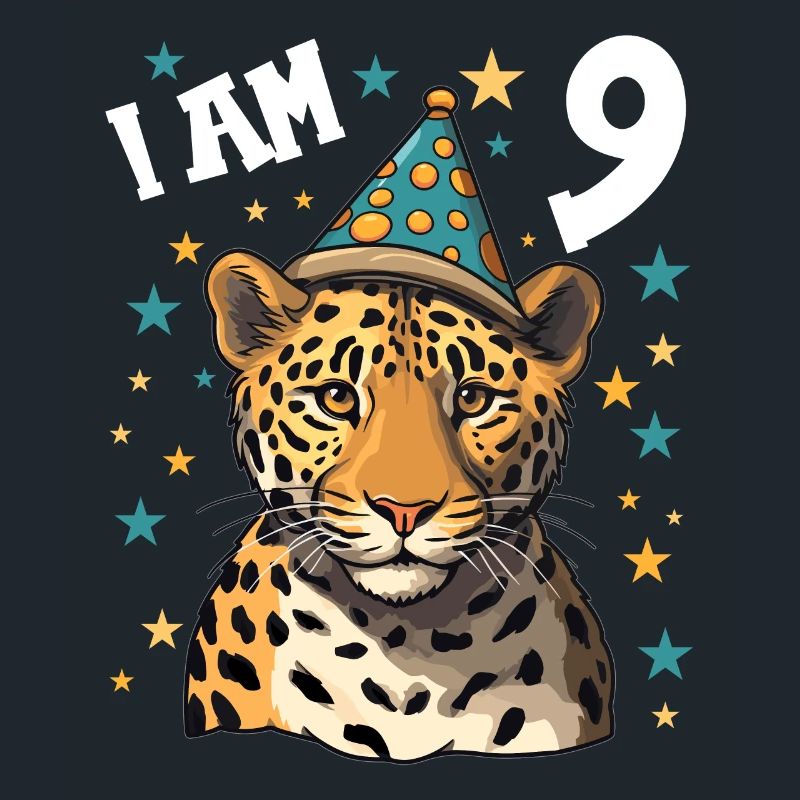 Ich bin 9 Jahre alt Leoparde Leopard 9. Geburtstag