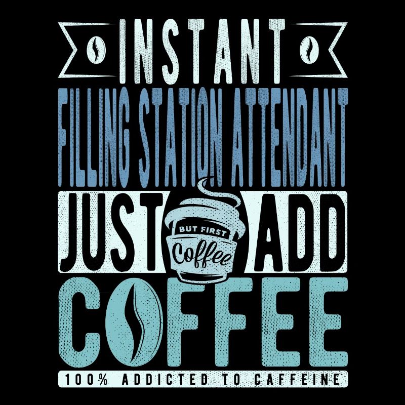 Le préposé à la station-service instantanée ajoute simplement du café