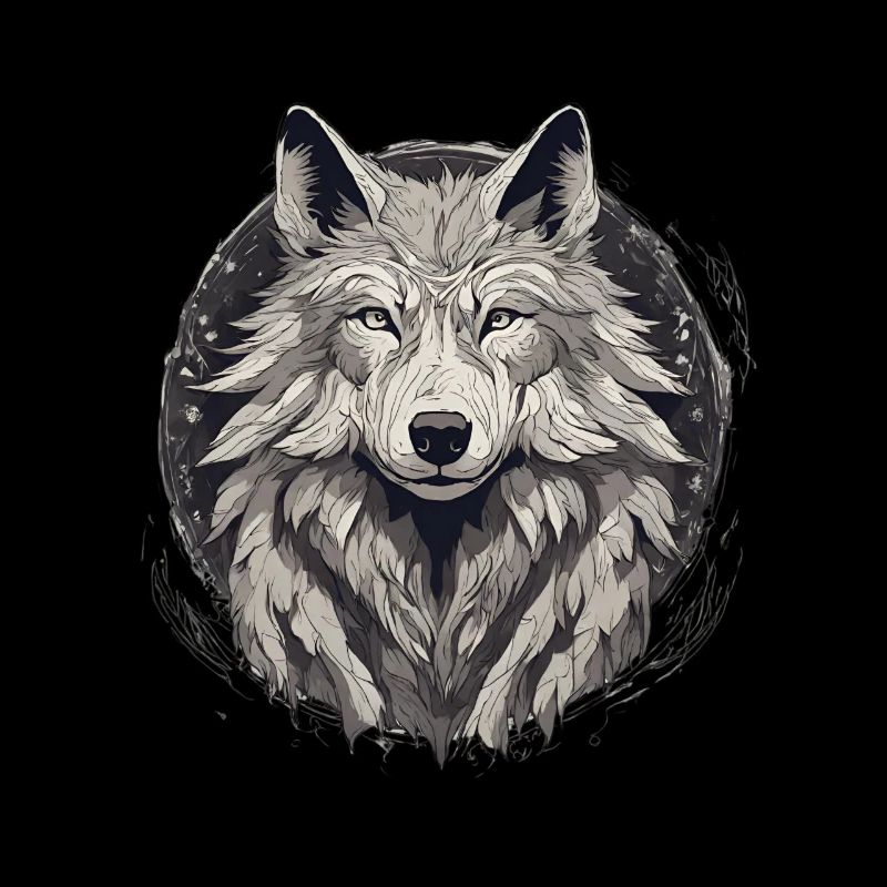 Tête de loup mystique