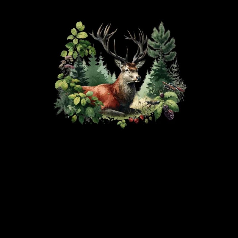 Rotwild Hirsch Jäger I Jagd Motiv