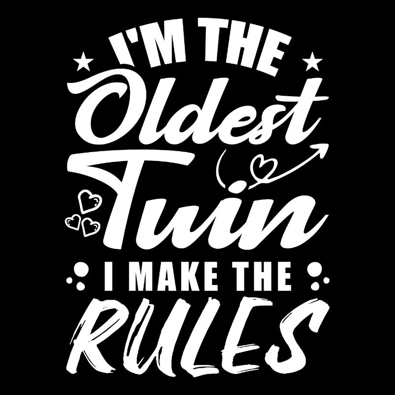 I'm The Oldest Twin Funny Twin Tees