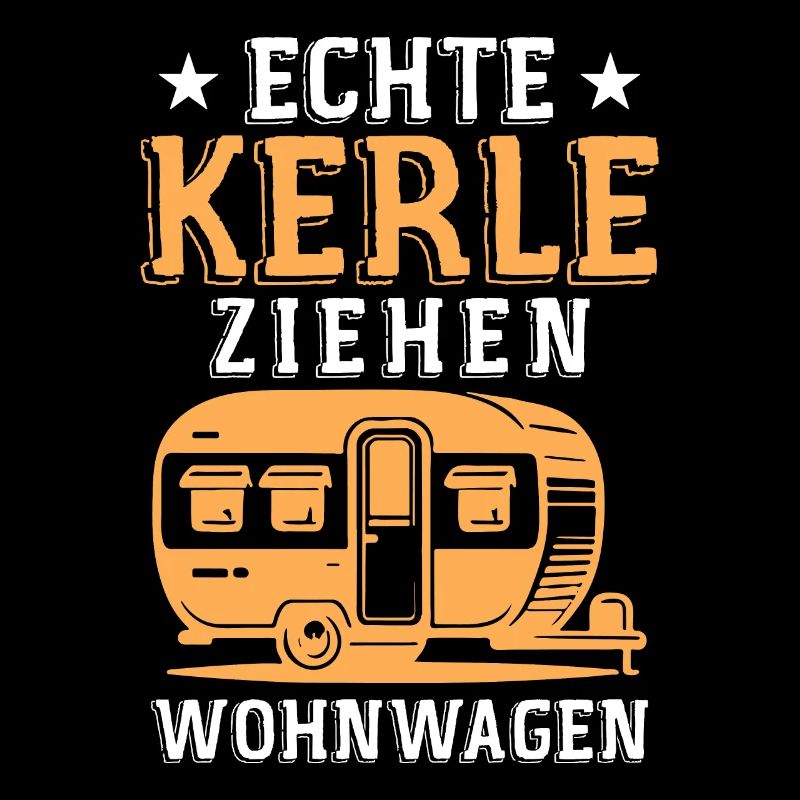 Echte kerle ziehen wohnwagen