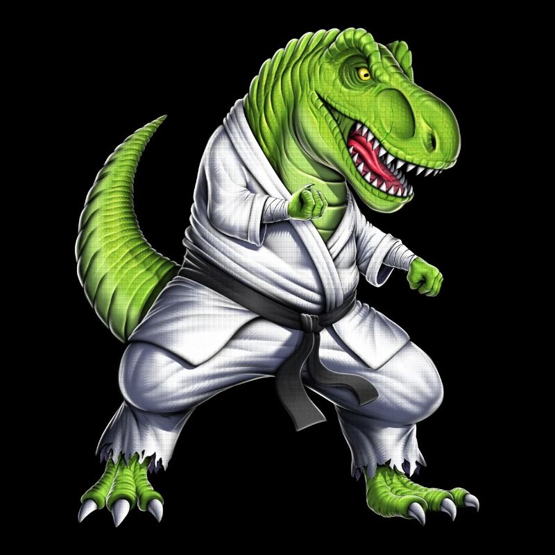 T-Rex Dinosaurier Karate