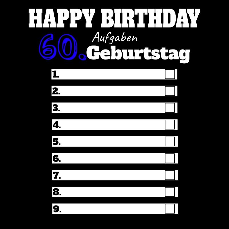 60. Geburtstag Männer Geschenk Lustig Aufgaben Fun