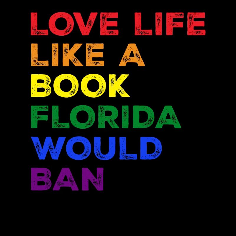 Lebe wie ein Buch in Florida Regenbogen-LGBTQIA-Pride