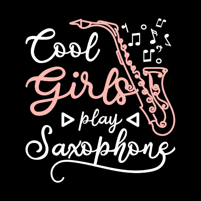 Des filles cool jouent du saxophone