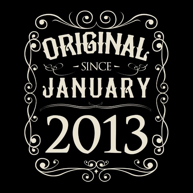 Vintage - Original since Januar 2013 Geburtstag