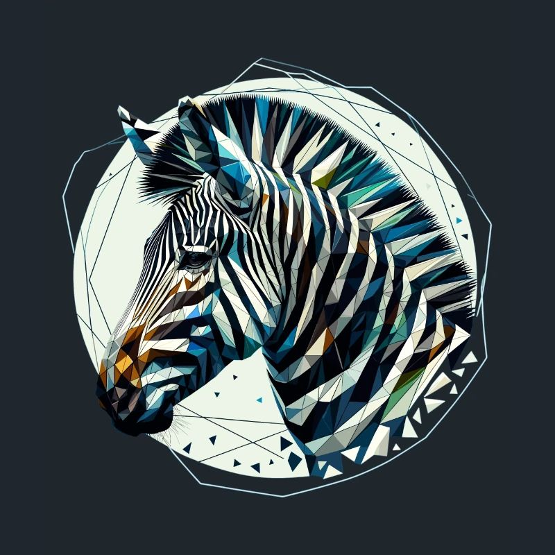 Zebra in Polygonendarstellung