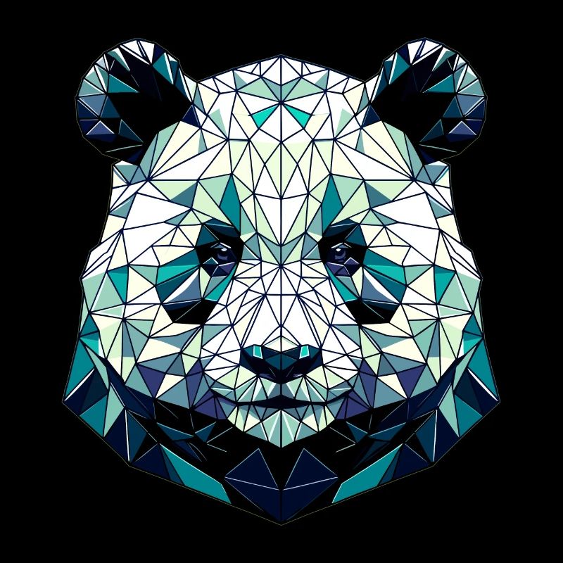 Panda dans la représentation polygonale