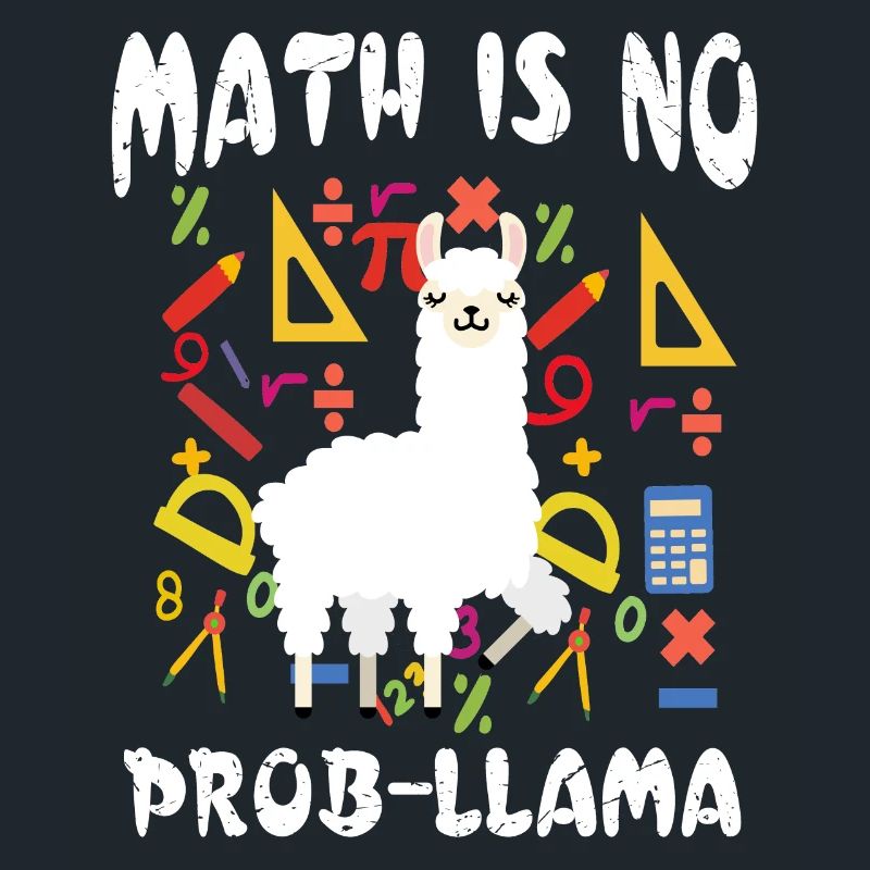 Math is no problem funny math llama