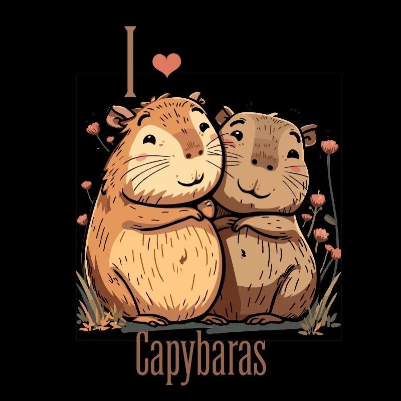 Capybara Tierliebe Wasserschein Liebe Geschenk