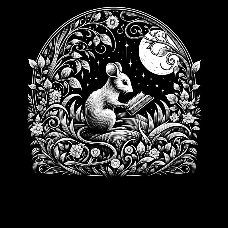 Maus-lesebuch – Vollmond-seelandschaft