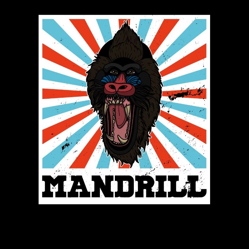 Mandrill Afrika Primat Safari Affe Säugetier