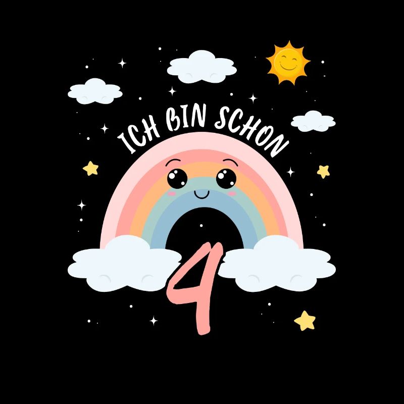 Anniversaire arc-en-ciel 4 ans J’ai 4 ans