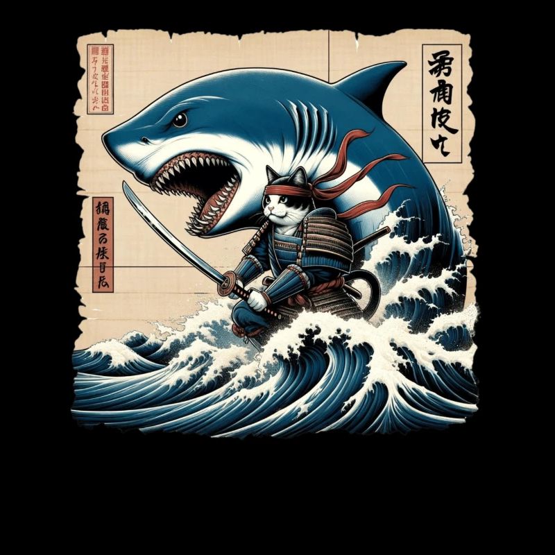 Requin pêcheur japonais vague Art pêche