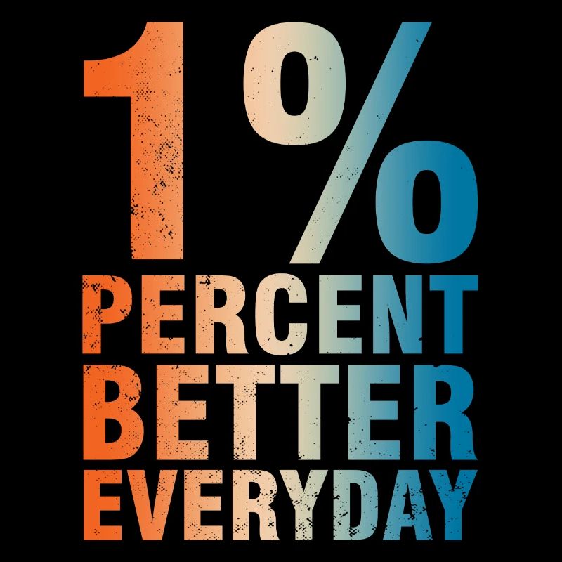 1% de mieux chaque jour - Concept de motivation