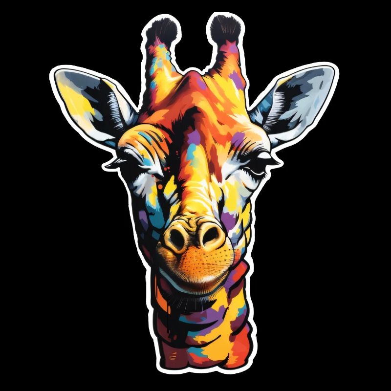 Giraffenkopf psychodelisch