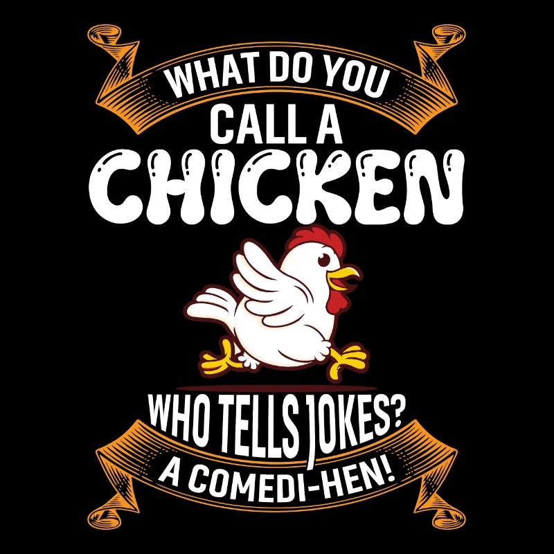 Comment appelle-t-on un poulet qui raconte des blagues ? Un Come