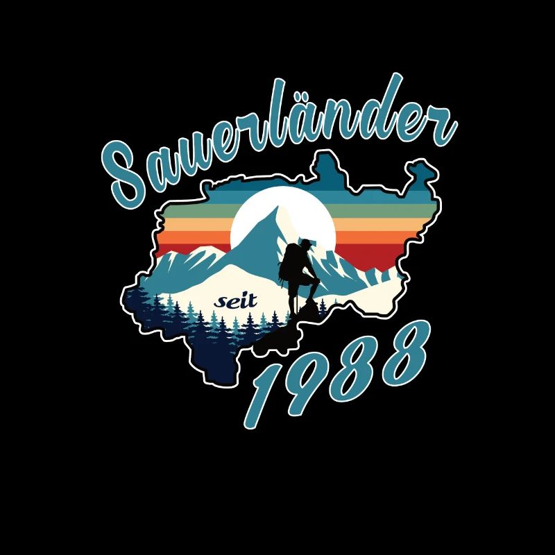 1988 Geburtstag Sauerländer Original Retro Sunset