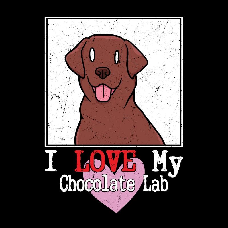 J’adore mon labrador retriever propriétaire de laboratoire de chocolat