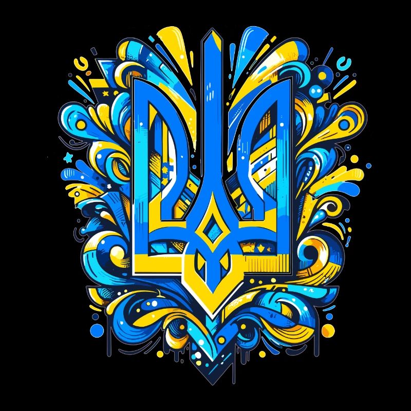 Fancy Beautiful Blue Yellow Splash Pattern