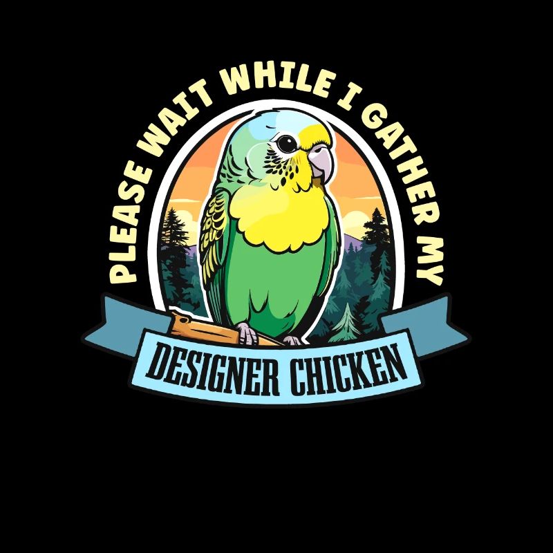 Budgie Please Wait While I Gather Colorful Birds