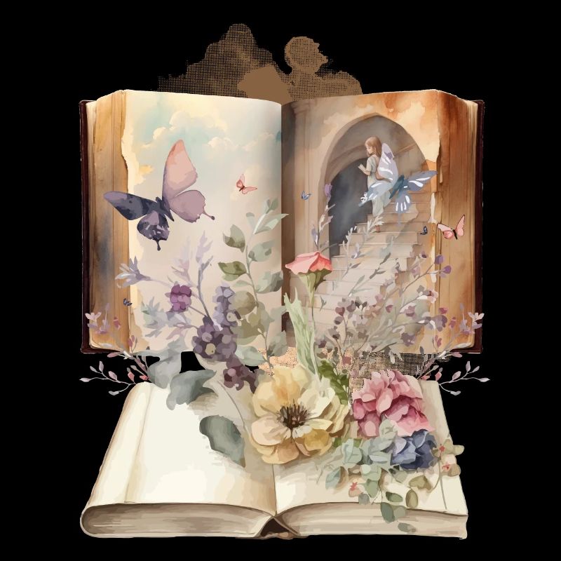 Vintage Buch Bücher Nostalgisch Blumen