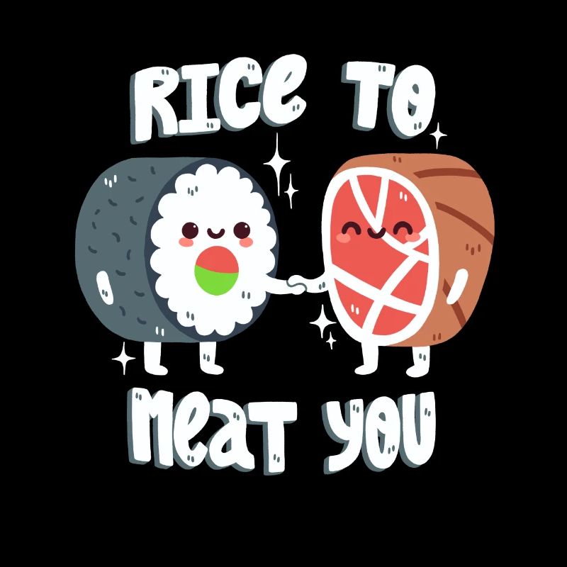 Sushi und Fleisch Wortwitz