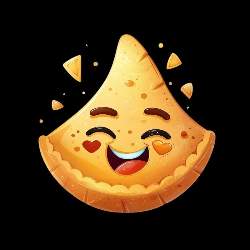 Joyeux biscuit de bonne fortune souriant