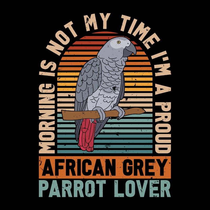 Perroquet gris d’Afrique Le matin n’est pas mon observation des oiseaux