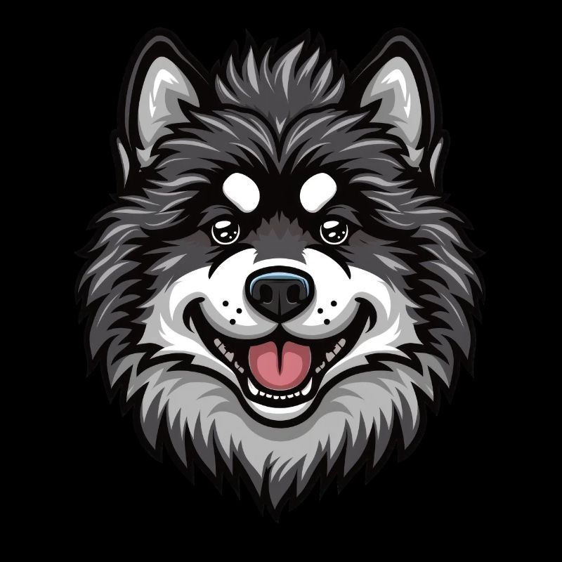 Wolfspitz Keeshond | Cartoon Artwork