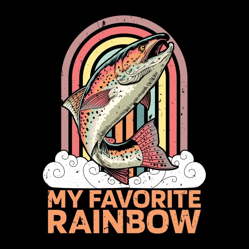 Pêche à la truite Mon pêcheur arc-en-ciel préféré