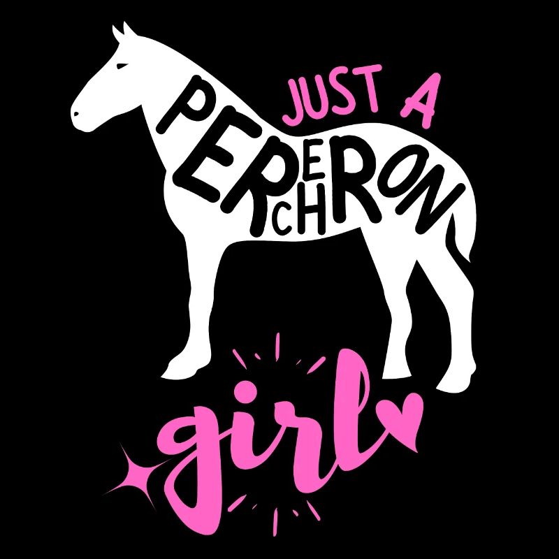 Nur ein Percheron-Mädchen | Pferderasse Frauen Tochter