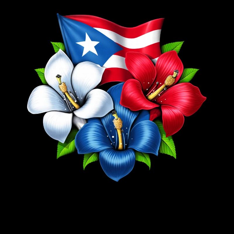 Drapeau des fleurs de Porto Rico