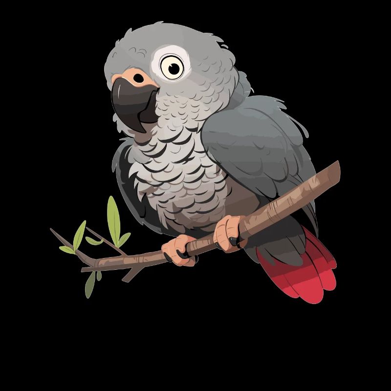 Perroquets gris d’Afrique