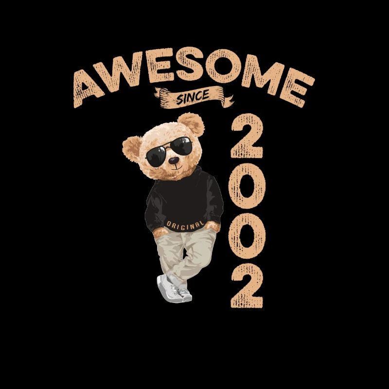 2002 Geburtstag Cool Teddy Bär Awesome since
