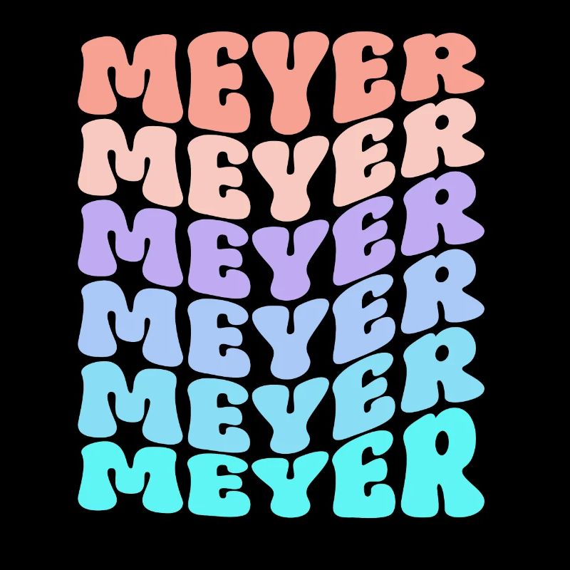 Cadeau de nom de famille rétro Meyer