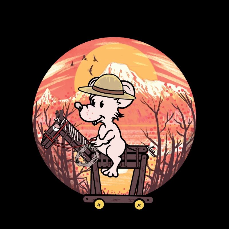 Wild West Mouse Rider Cheval Chevaux