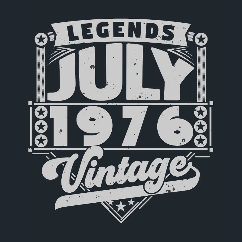 Vintage Geburtstagsgeschenk Juli 1976, Juli.