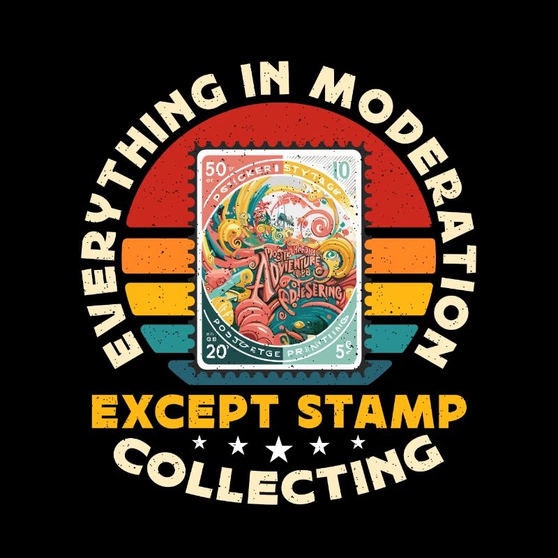 Stamp Collector Everything In Moderation Collector