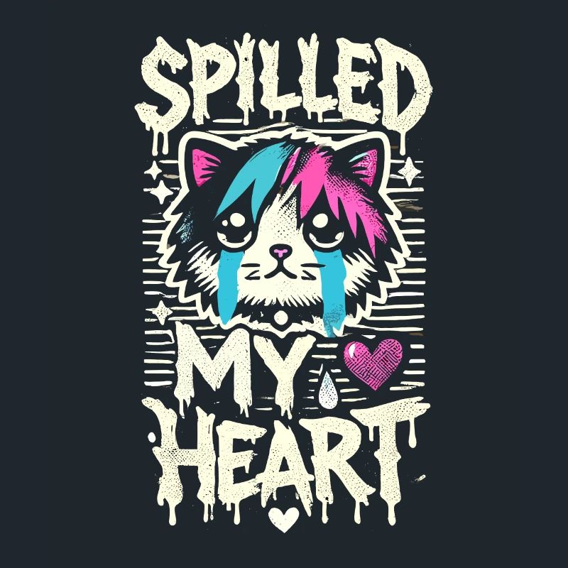 Design de chat Emo pour les amoureux des chats gothiques et