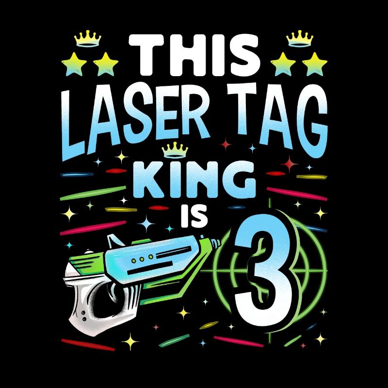 Lasertag King Is 3 Birthday Boy Indoor Laser Tag